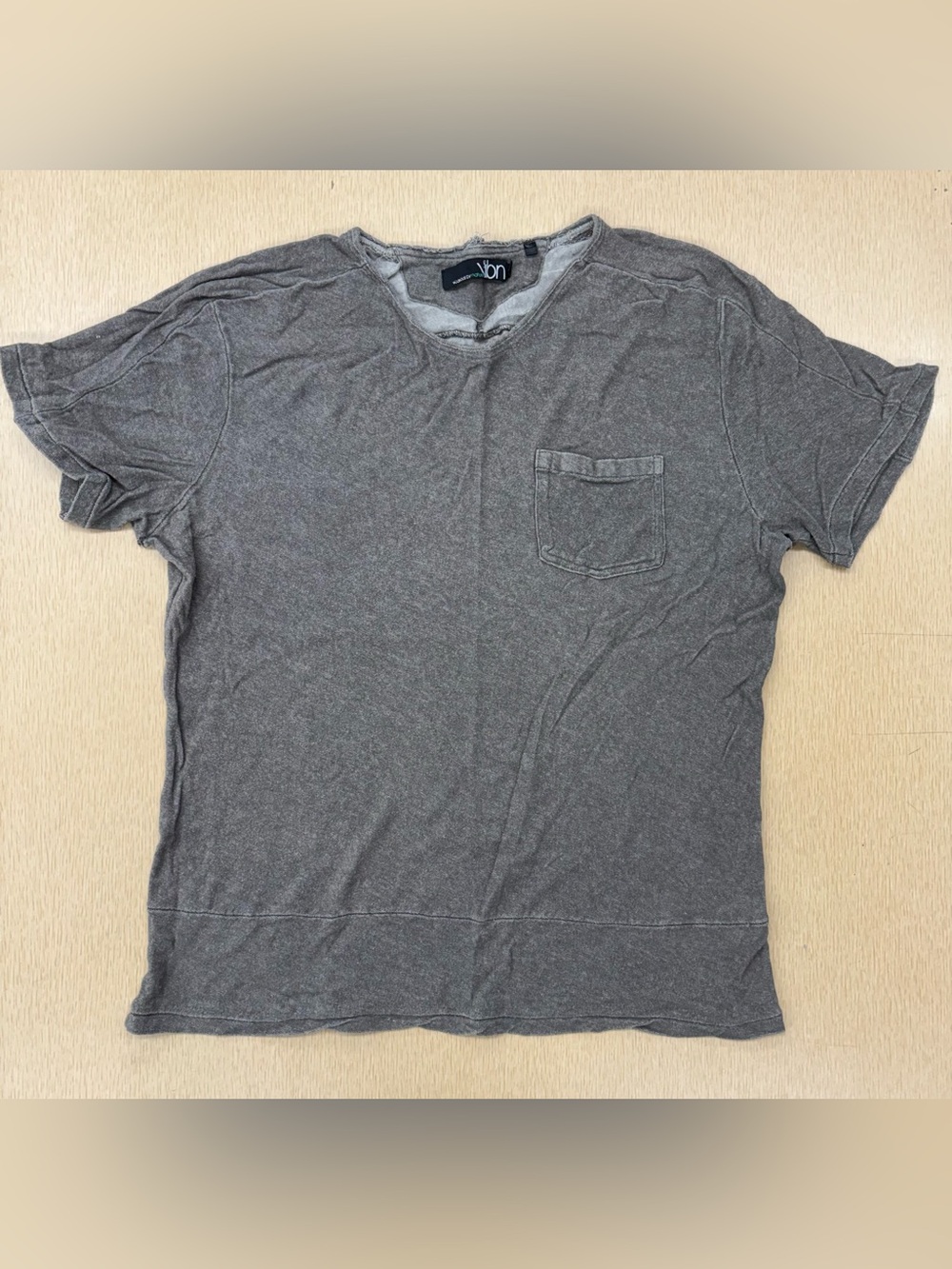 Y2K Vicarious by Nature raw neck pocket tee